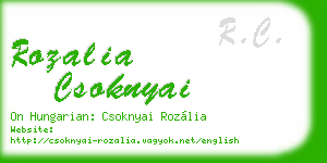 rozalia csoknyai business card