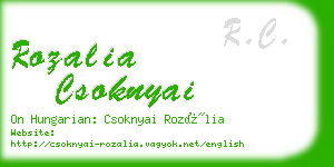 rozalia csoknyai business card